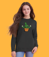 Cactus Carlos Organic Cotton Kids & Tweens Girls Sweatshirt