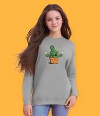 Cactus Carlos Organic Cotton Kids & Tweens Girls Sweatshirt