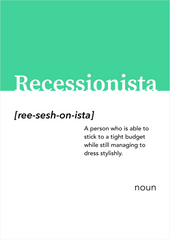 Recessionista Alt-dictionary Print