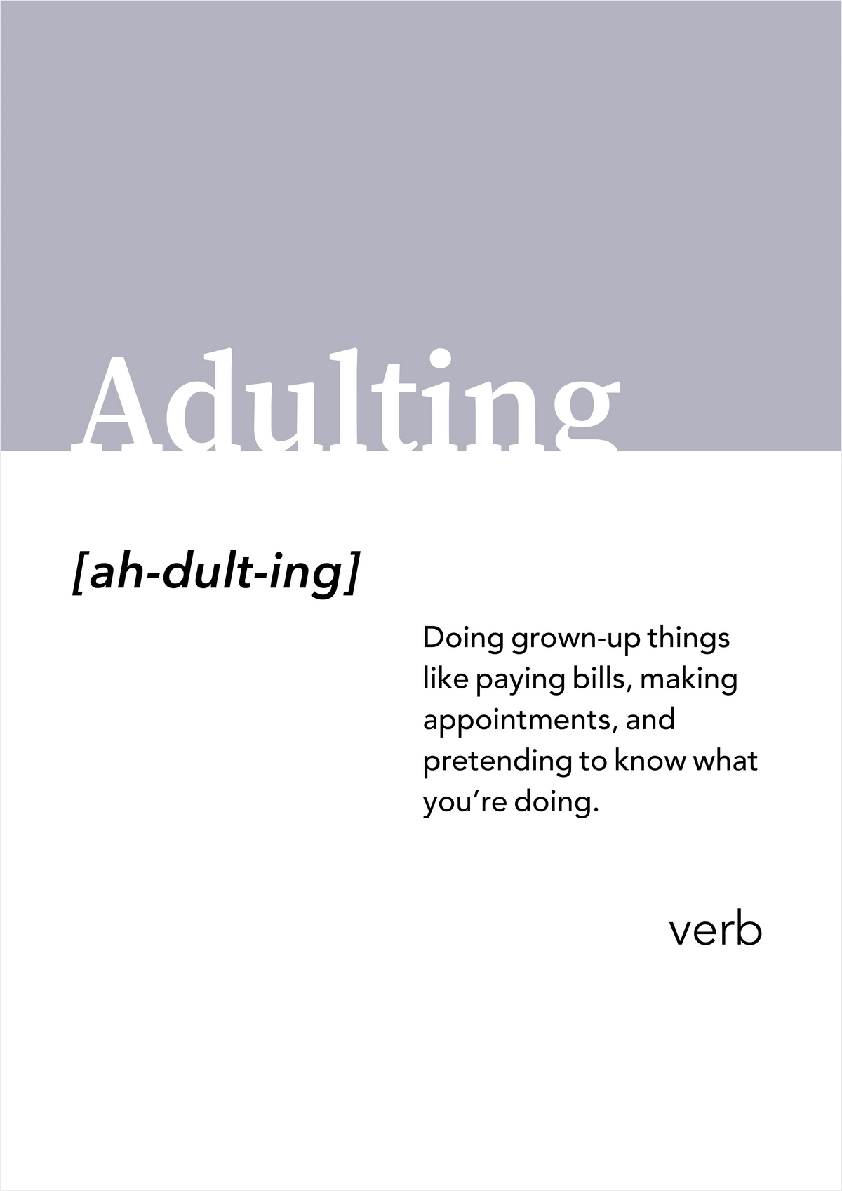 Adulting Alt-dictionary Print