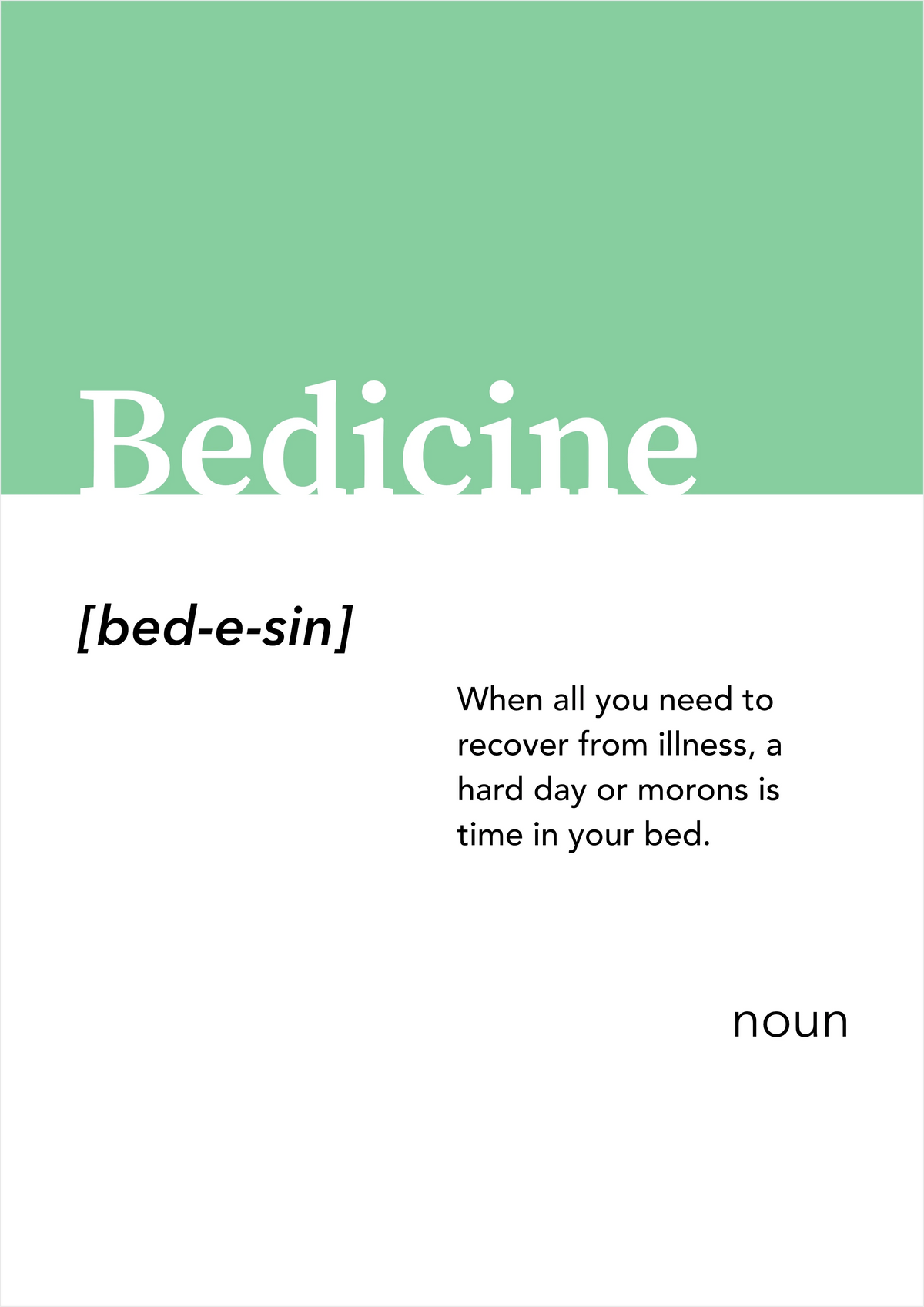 Bedicine Alt-dictionary Print