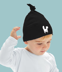 "Bunnyman" Organic Cotton Single Knotted Baby's Hat