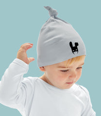 "Bunnyman" Organic Cotton Single Knotted Baby's Hat