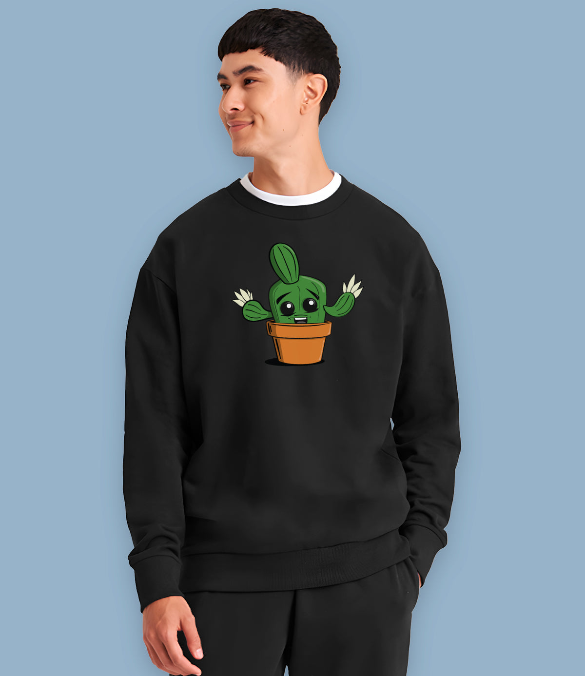 Cactus Carlos Organic Cotton Mens Sweatshirt