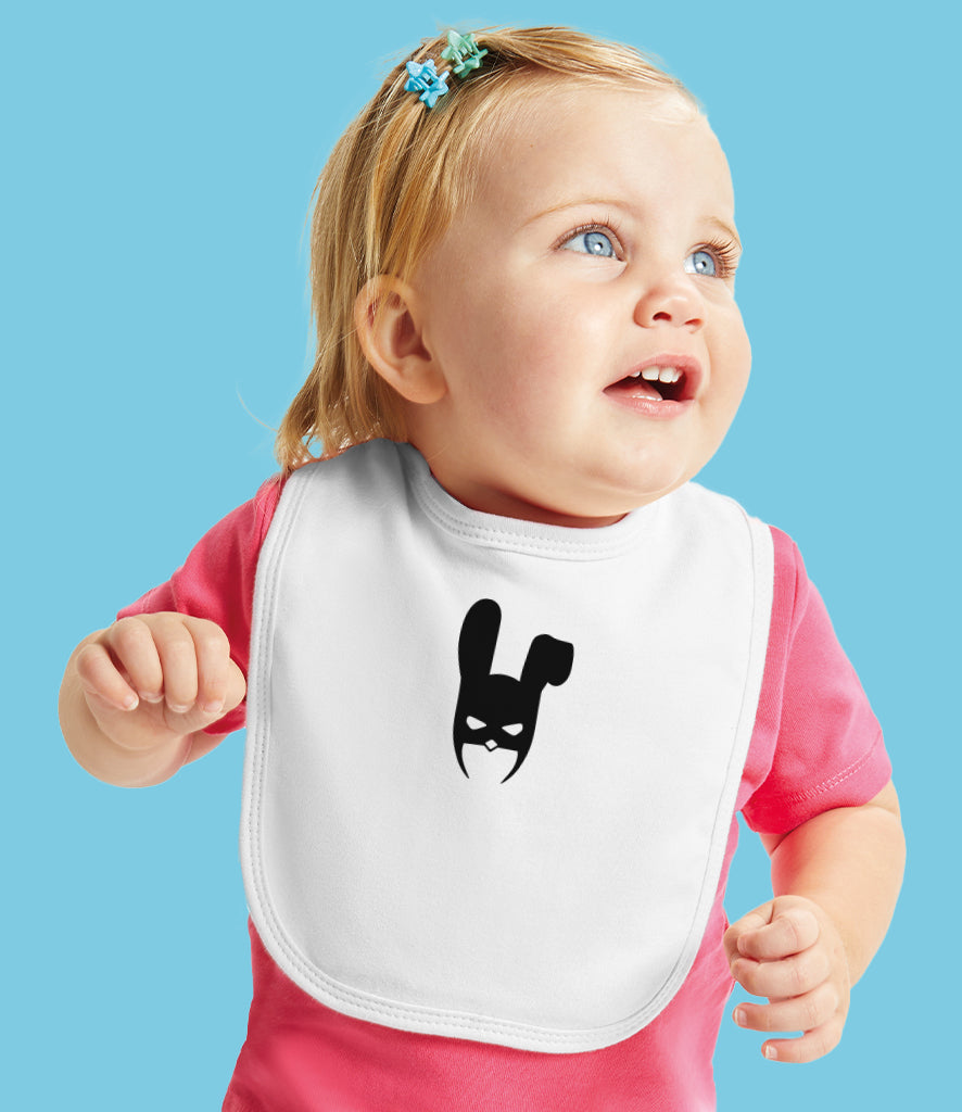 "Bunnyman" Organic Cotton Bib