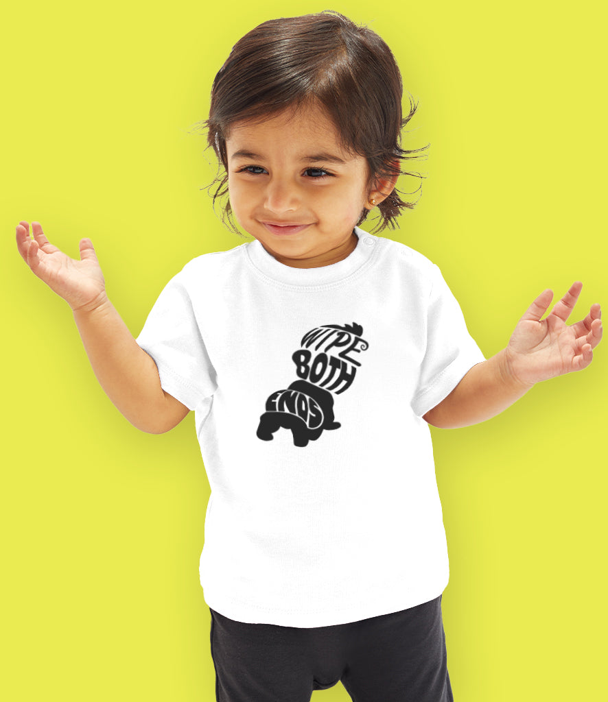 "Wipe Both Ends" Organic Cotton Baby & Toddler T-Shirt