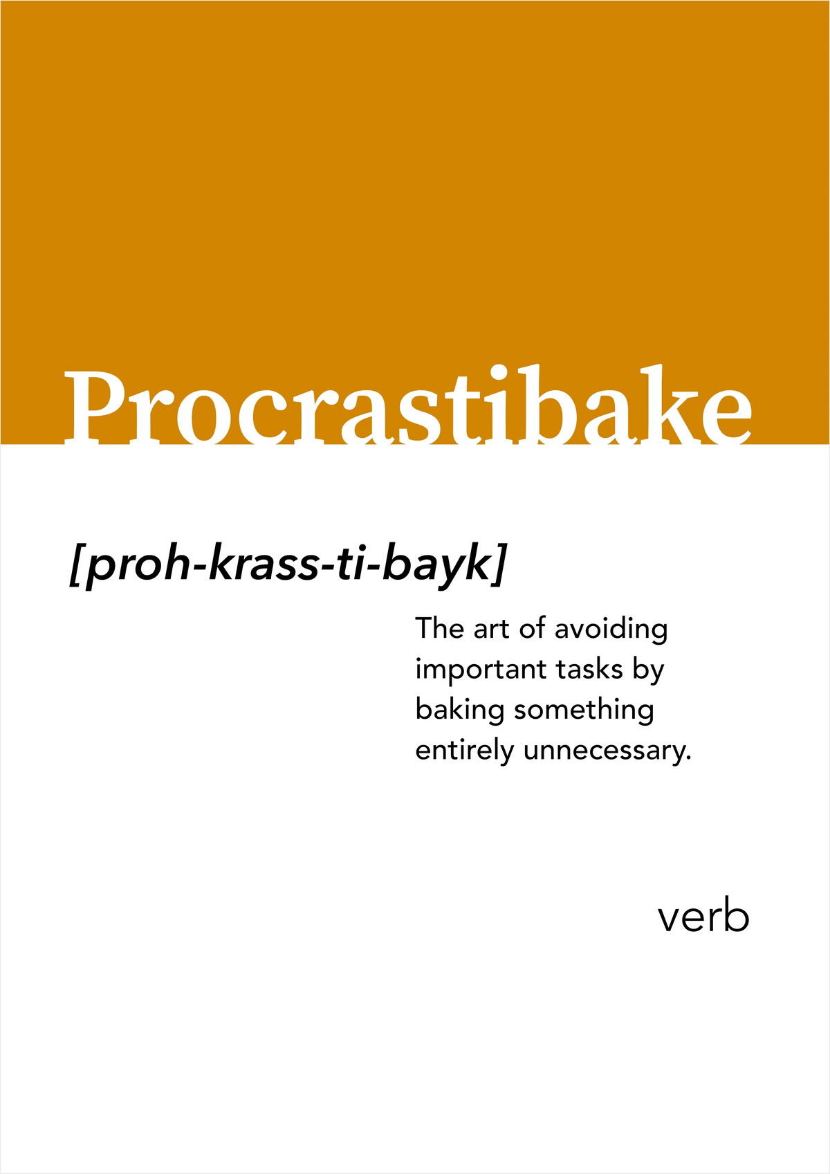 Procrastibake Alt-dictionary Print