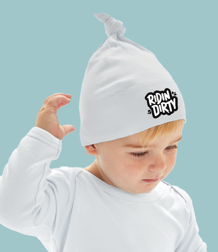 "Ridin Dirty" Organic Cotton Single Knotted Baby's Hat