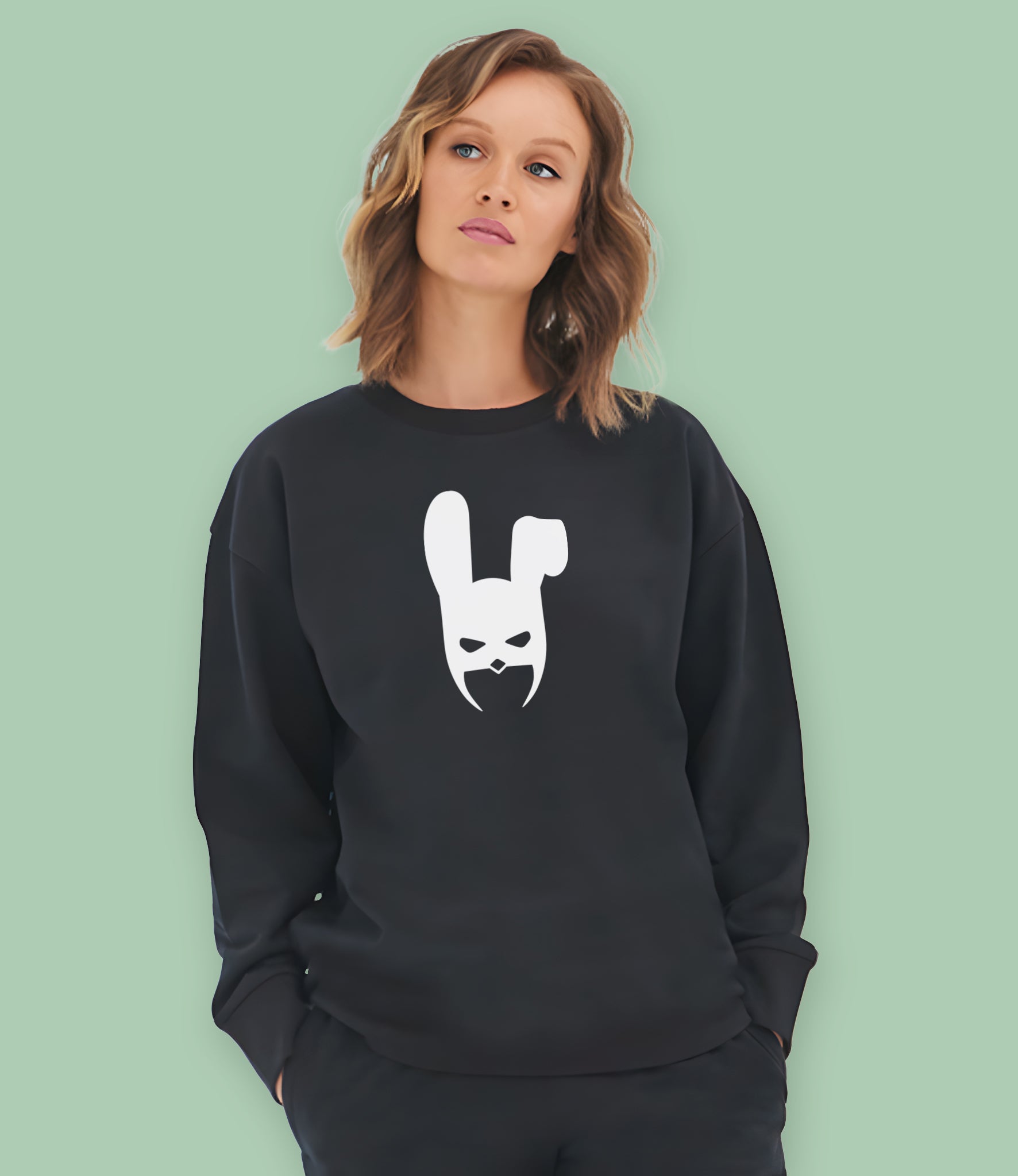 Bunnyman Organic Cotton Womens Sweatshirt